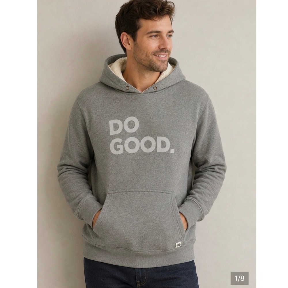 Cotopaxi Hoodie Mens Medium Gray Do Good Pullover Graphic Sweatshirt S48